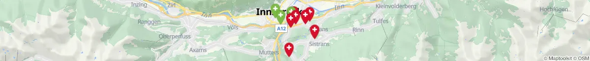 Kartenansicht für Apotheken-Notdienste in der Nähe von Lans (Innsbruck  (Land), Tirol)